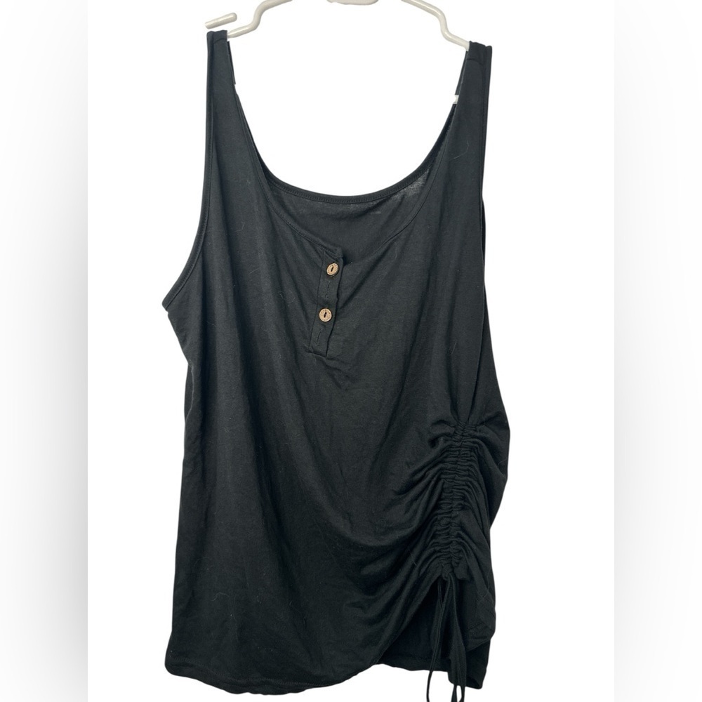 SHEIN Black Sleeveless Ruched Top NWOT